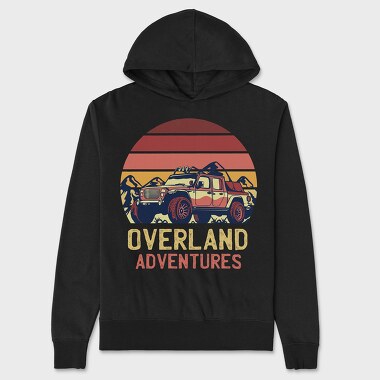 Retro Sunset Overland Adventures, Unisex Men's Hoodie