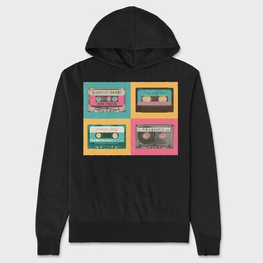 Pastel Cassettes, Unisex Men's Hoodie