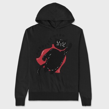 Purrfect Hero, Unisex Men's Hoodie