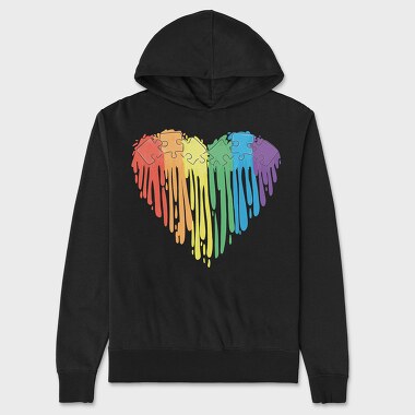 Puzzle Rainbow Paint, Unisex Men's Hoodie