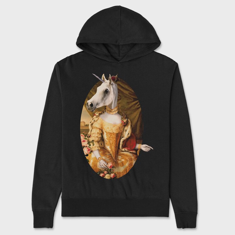 Royal Animals Princess Unicorn, Unisex Men's Hoodie