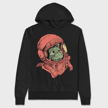 Cat Astronaut, Unisex Men's Hoodie