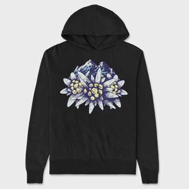 Edelweiss Flower Mountains, Unisex Men's Hoodie