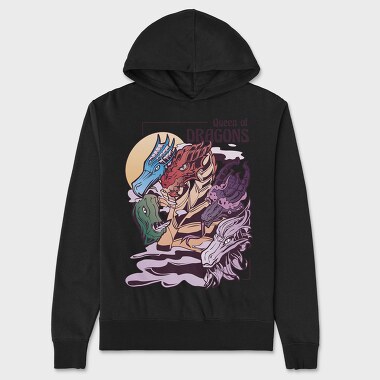 Queen of Dragons, Unisex Men's Hoodie