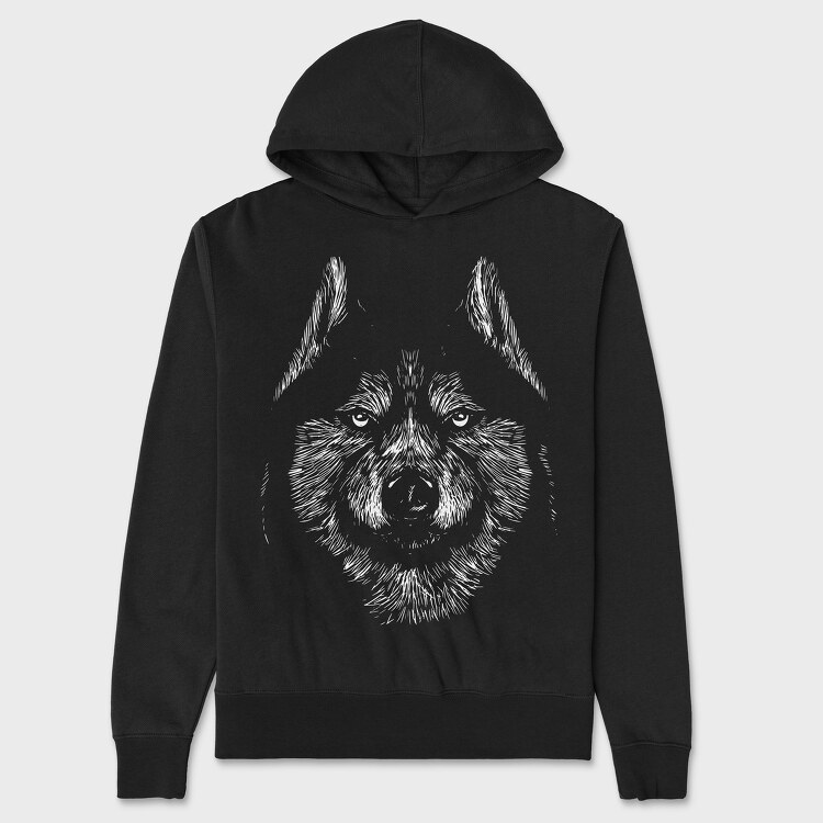 Siberian Husky, Unisex Men's Hoodie