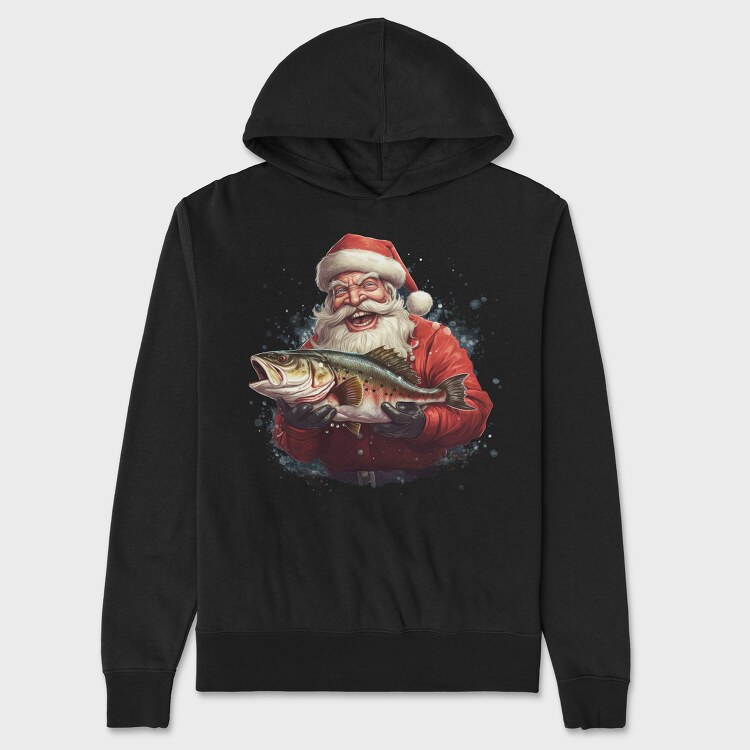 Santa Claus Fish, Unisex Men's Hoodie