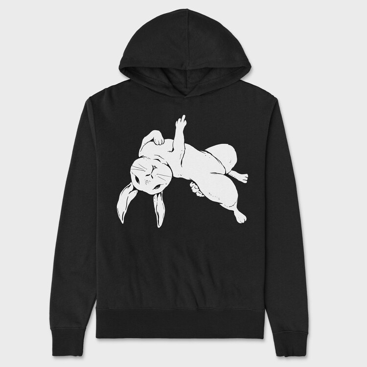 Rabbit Middle Finger, Унисекс Мъжко Суичър