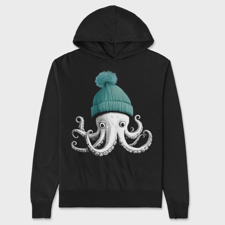 Octopus Winter Hat, Унисекс Мъжко Суичър
