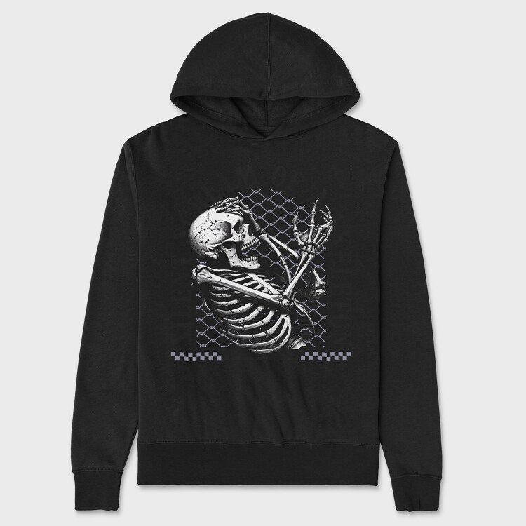 Silent Scream of a Skeleton, Unisex Men's Hoodie