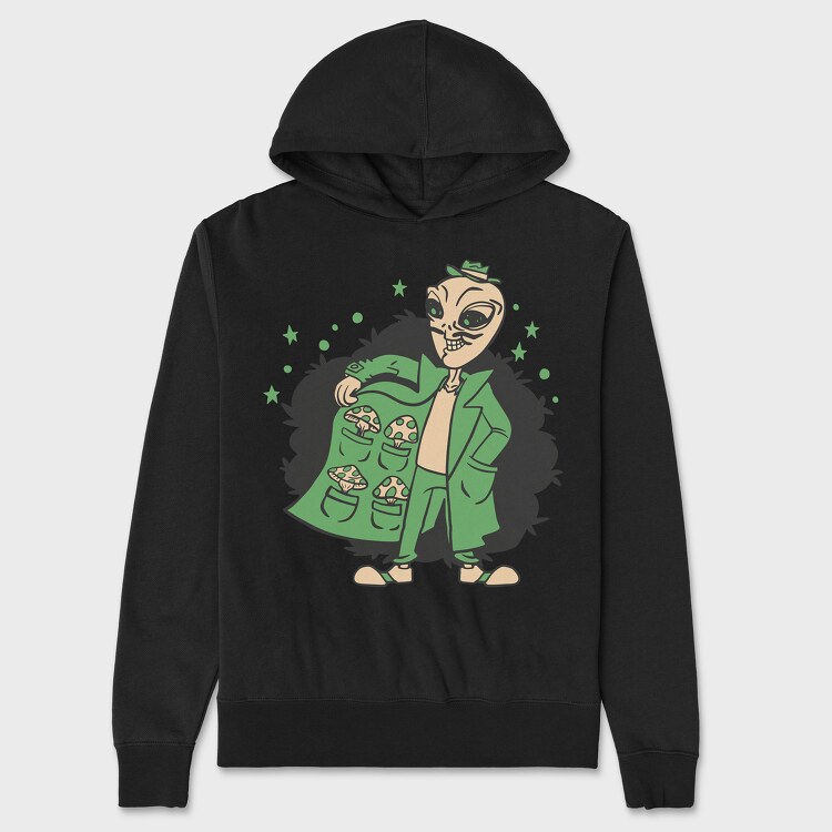 Mushroom Alien 2, Unisex Men's Hoodie