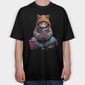 Mushroom Cat Hat, Unisex Men's T-Shirt
