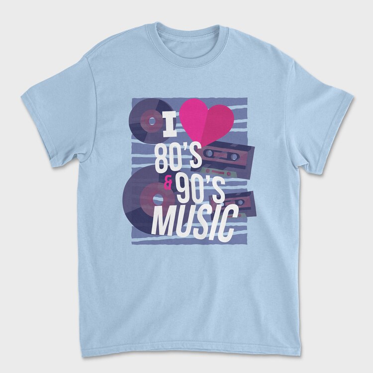 80 S and 90 S Music, Unisex Men's T-Shirt