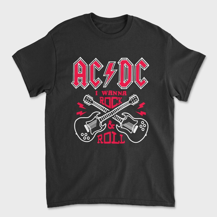 AC DC, Унисекс Мъжка Тениска