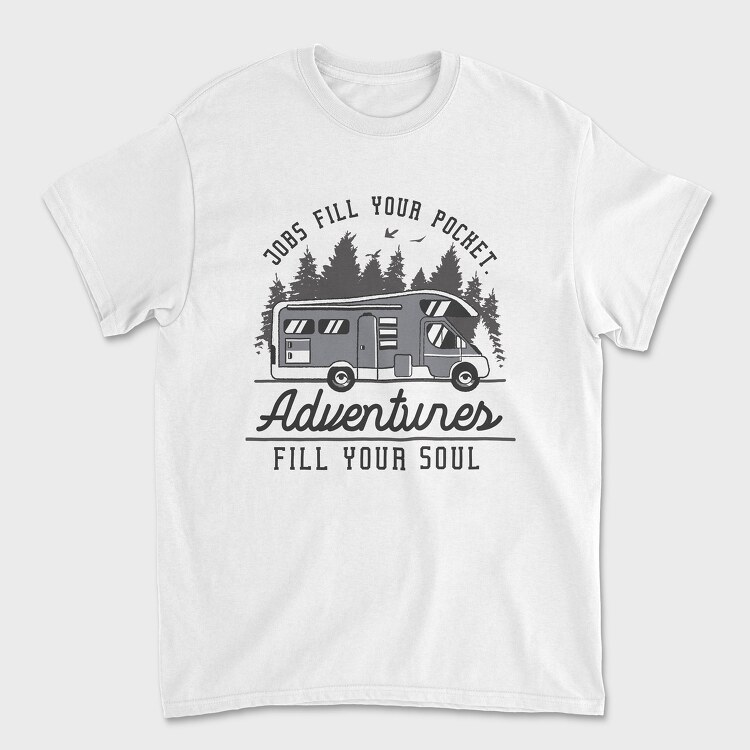 Adventures Fill Your Soul Van Life, Унисекс Мъжка Тениска