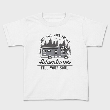 Adventures Fill Your Soul Van Life, Kids' T-Shirt