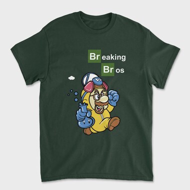Breacking Bros Mario, Унисекс Мъжка Тениска