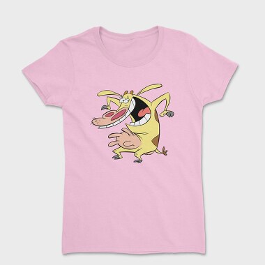 Cartoon Retro Cow and Chicken 3, Women's T-Shirt