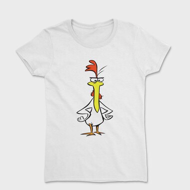Cartoon Retro Cow and Chicken 6, Дамска Тениска