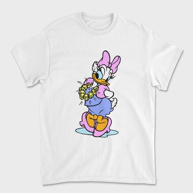 Cartoon Retro Daisy Duck 5, Unisex Men's T-Shirt