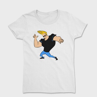 Cartoon Retro Johny Bravo 6, Дамска Тениска