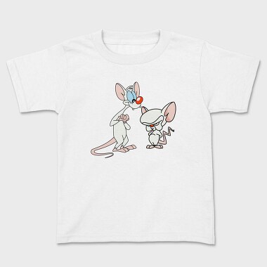 Cartoon Retro Pinky and Cerebro 3, Kids' T-Shirt