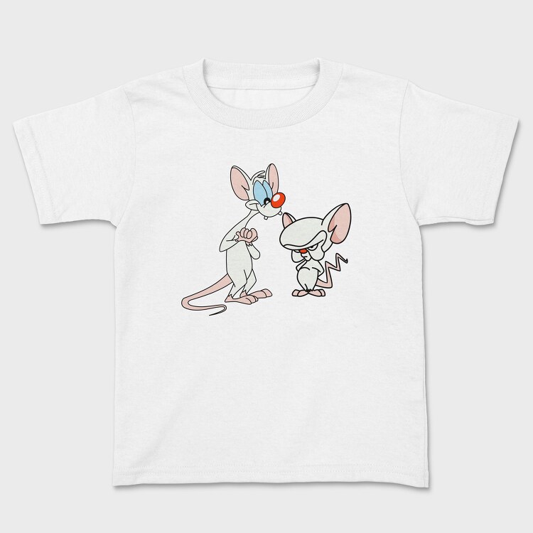 Cartoon Retro Pinky and Cerebro 3, Детска Тениска
