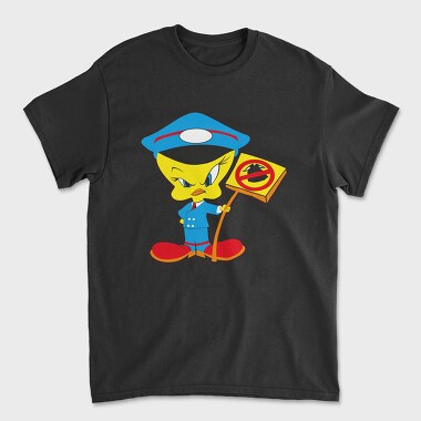 Cartoon Retro Tweety 2, Унисекс Мъжка Тениска