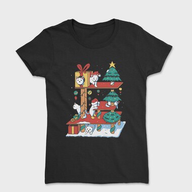 Cat House Christmas, Women's T-Shirt