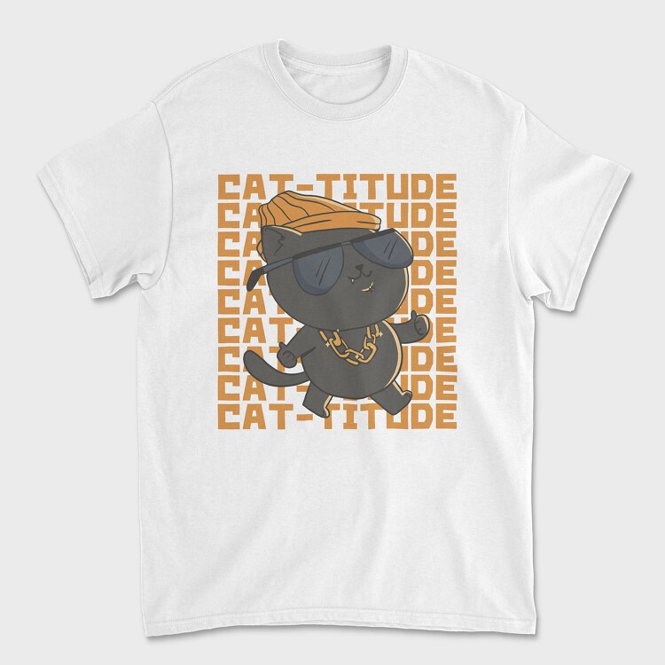Cat Titude, Unisex Men's T-Shirt
