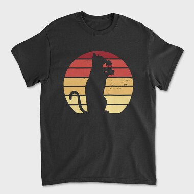 Cat Wine Sunset, Unisex Men's T-Shirt