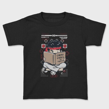 Cheat Codes For Fighters, Kids' T-Shirt