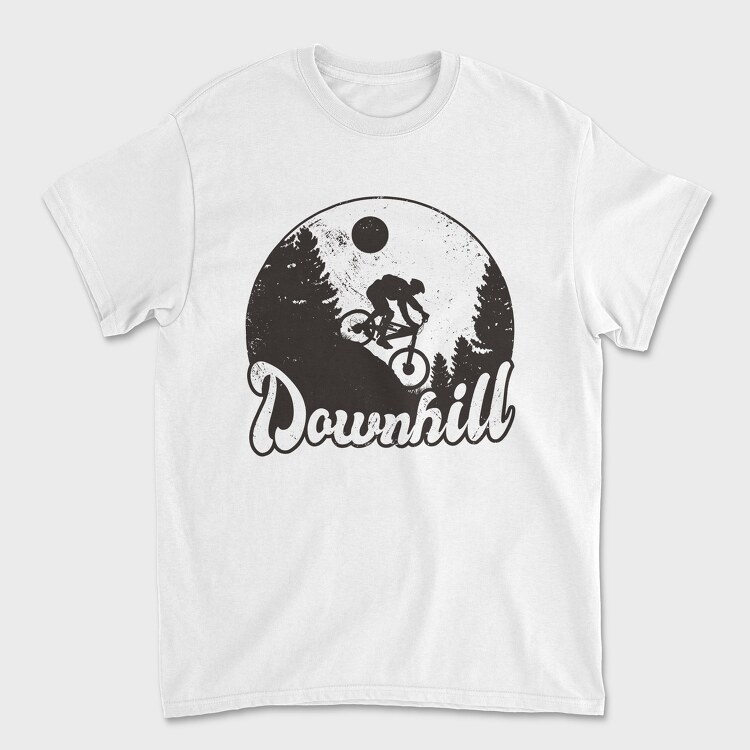 Downhill Monochrome, Unisex Men's T-Shirt