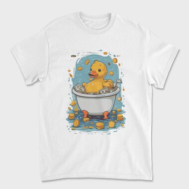 Duck Money Cartoon, Unisex Men's T-Shirt