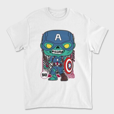 Funko Marvel Zombies captain america, Unisex Men's T-Shirt