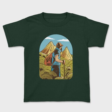 Hiking Man, Kids' T-Shirt
