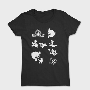 Luigis Mansion Stencil Silhouette, Women's T-Shirt