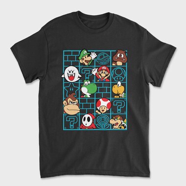 Mario Bros, Unisex Men's T-Shirt
