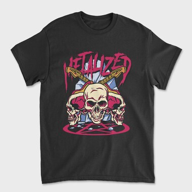 Metalized Skulls Rock, Unisex Men's T-Shirt