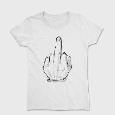 Middle Finger Sketch, Women's T-Shirt