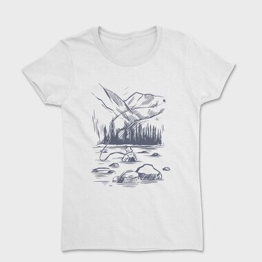 Monochrome Fisherman, Women's T-Shirt