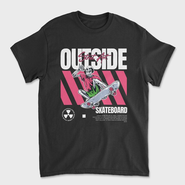 Outside Skateboard 1, Unisex Men's T-Shirt
