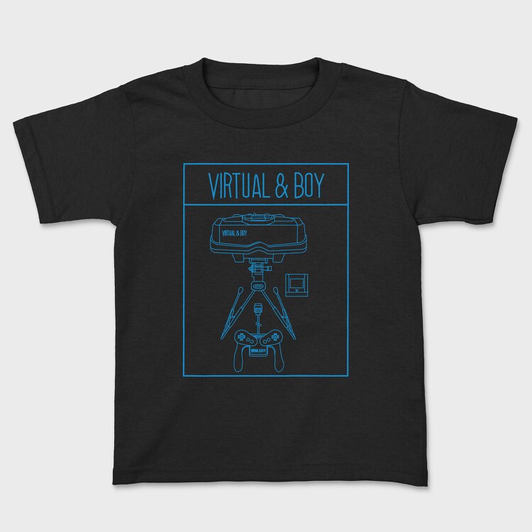 Retro Gaming Virtual And Boy, Детска Тениска