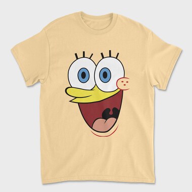 SpongeBob face 16, Unisex Men's T-Shirt