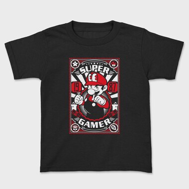 Super Gamer 1987 Mario, Kids' T-Shirt