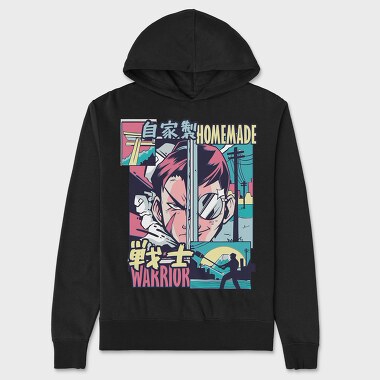 Anime Vaporwave Home Made Warrior, Unisex Men's Hoodie