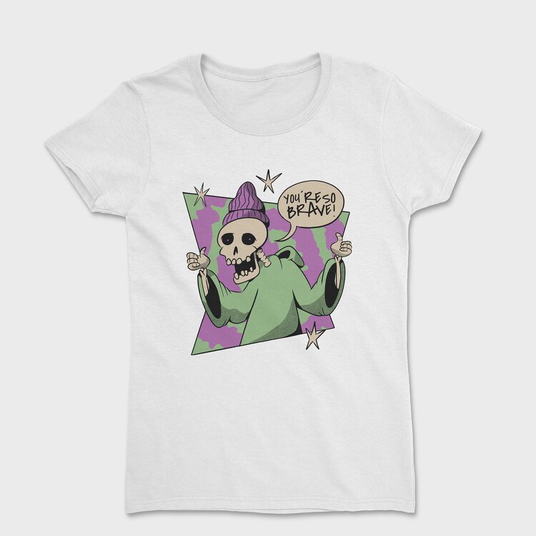 Supportive Skeleton Brave, Women's T-Shirt