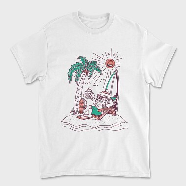 Surfer Santa Beer, Unisex Men's T-Shirt