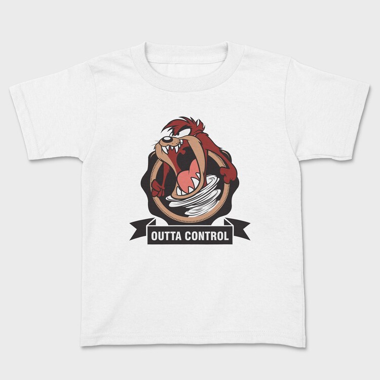 Tasmanian Devil Outta Control, Kids' T-Shirt