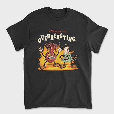 Test Tubes Cartoon, Unisex Men's T-Shirt