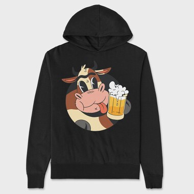 Cow Beer, Unisex Men's Hoodie